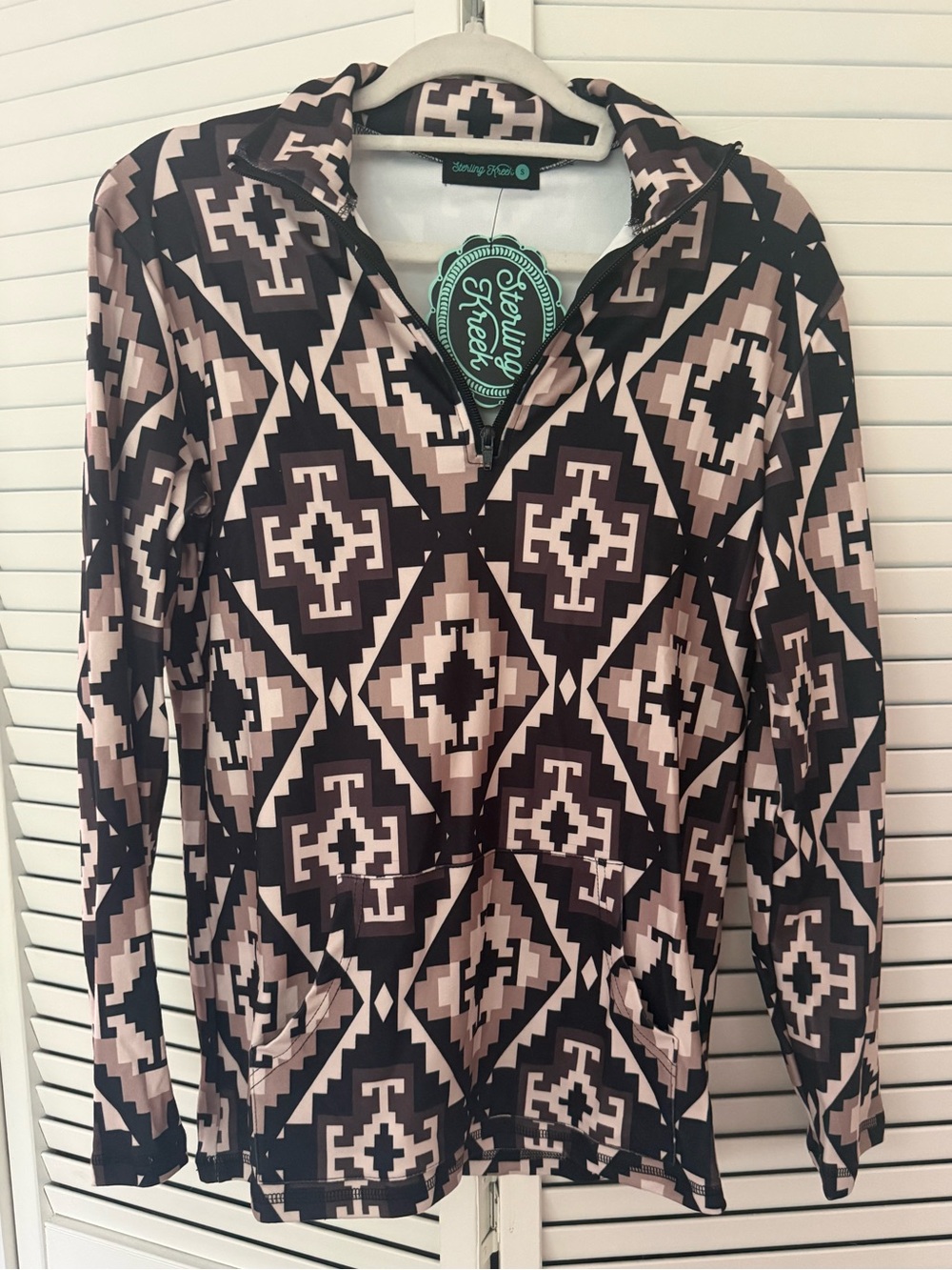 Sterling Kreek Aztec Quarter-Zip Women's Top